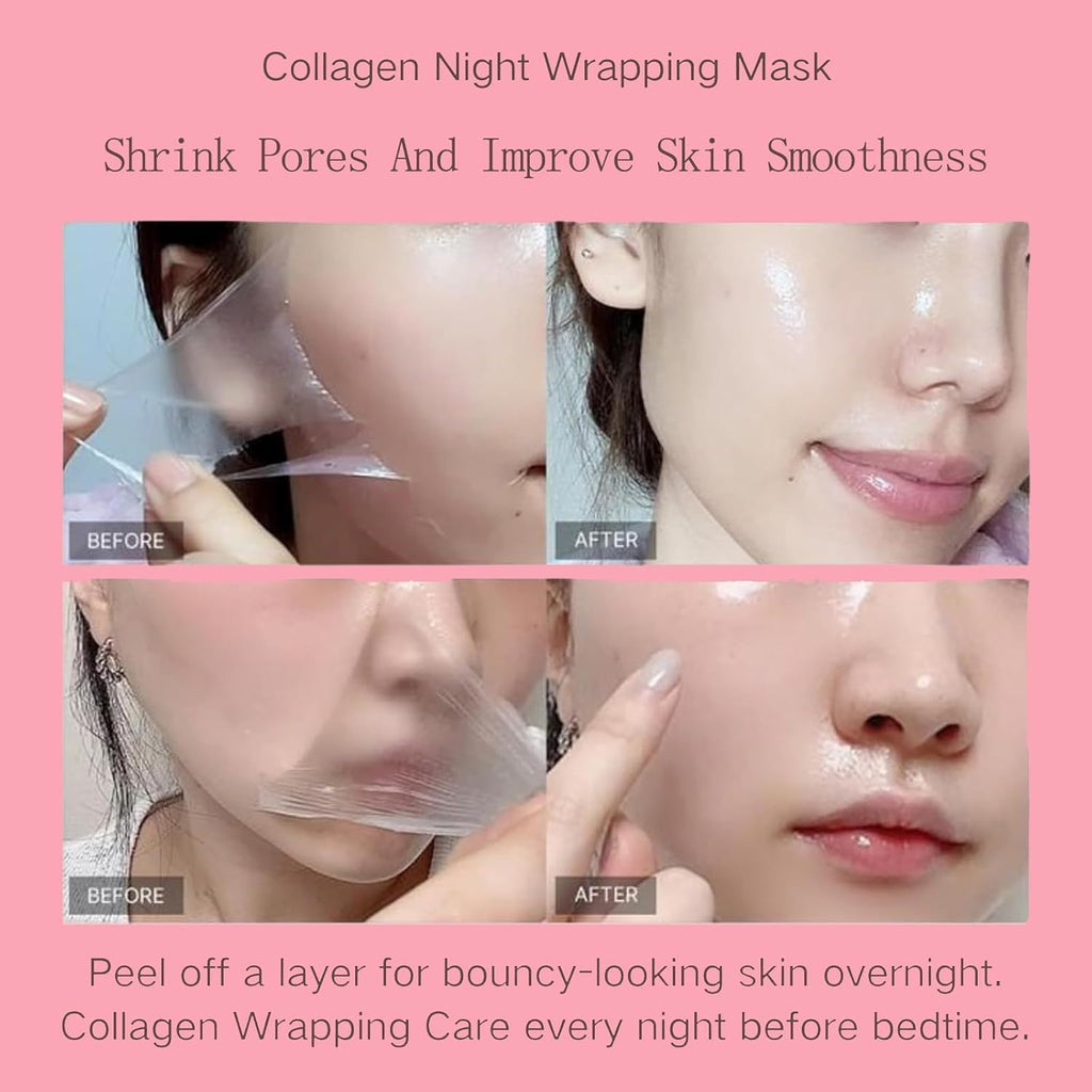 Revitalize Your Skin Overnight with Our Collagen Night Wrapping Mask - Deep Hydration, Wrinkle Reduction & Improved Elasticity