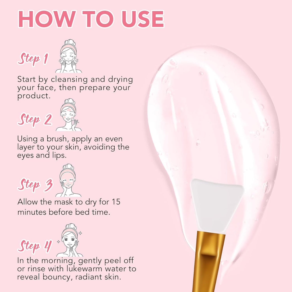 Revitalize Your Skin Overnight with Our Collagen Night Wrapping Mask - Deep Hydration, Firmness & Youthful Glow - 75ml (Brush Included)