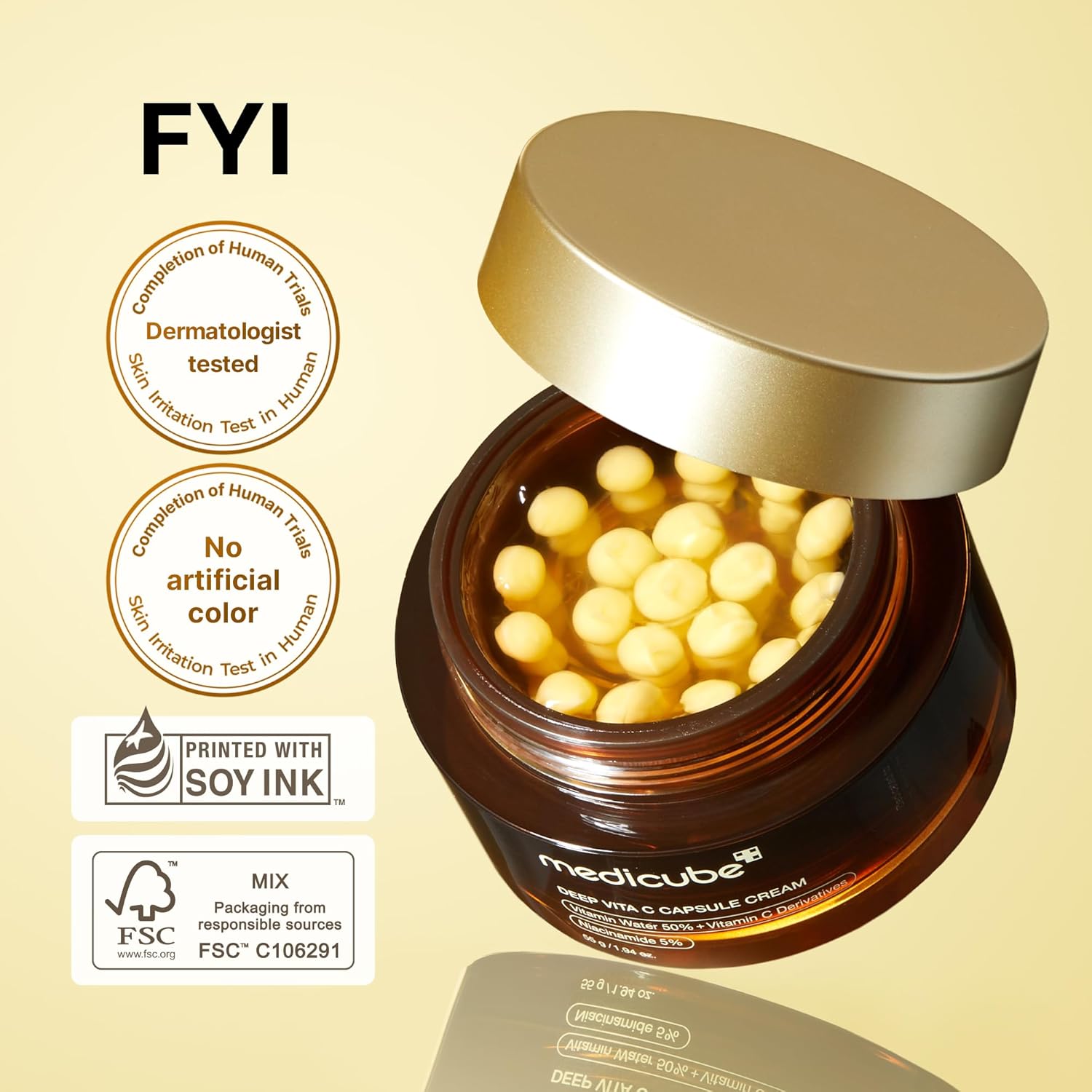 Revitalize Your Skin with Deep Vitamin C Golden Capsule Face Moisturizer - Powerful Liposome Capsules for Wrinkle Reduction and Radiant Glow - Korean Skincare Wonder in a 1.94 Oz Transparent Gel