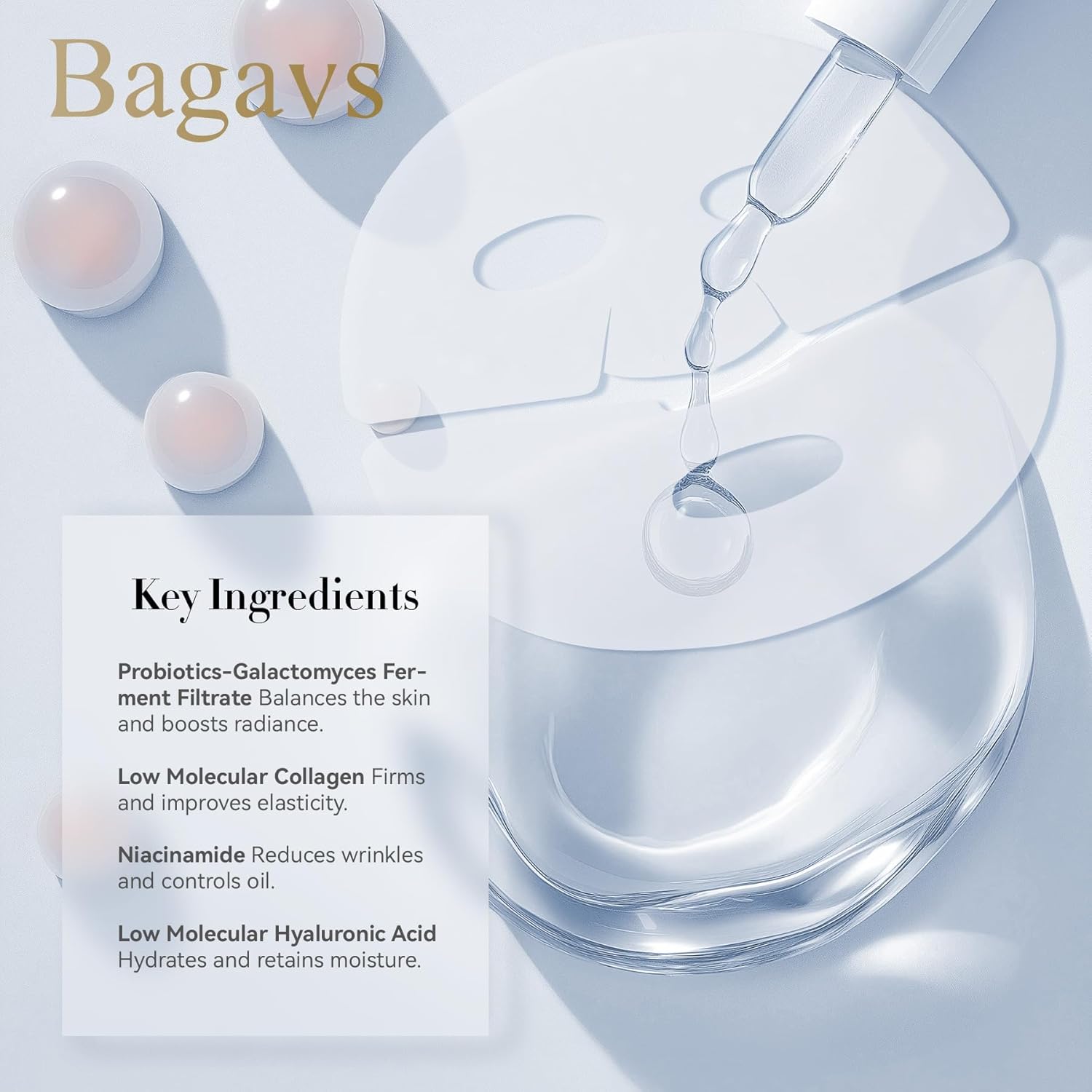 Revitalize Your Skin Overnight with Bio Collagen Face Mask - Hydrating, Anti-Aging Treatment (Pack of 4)