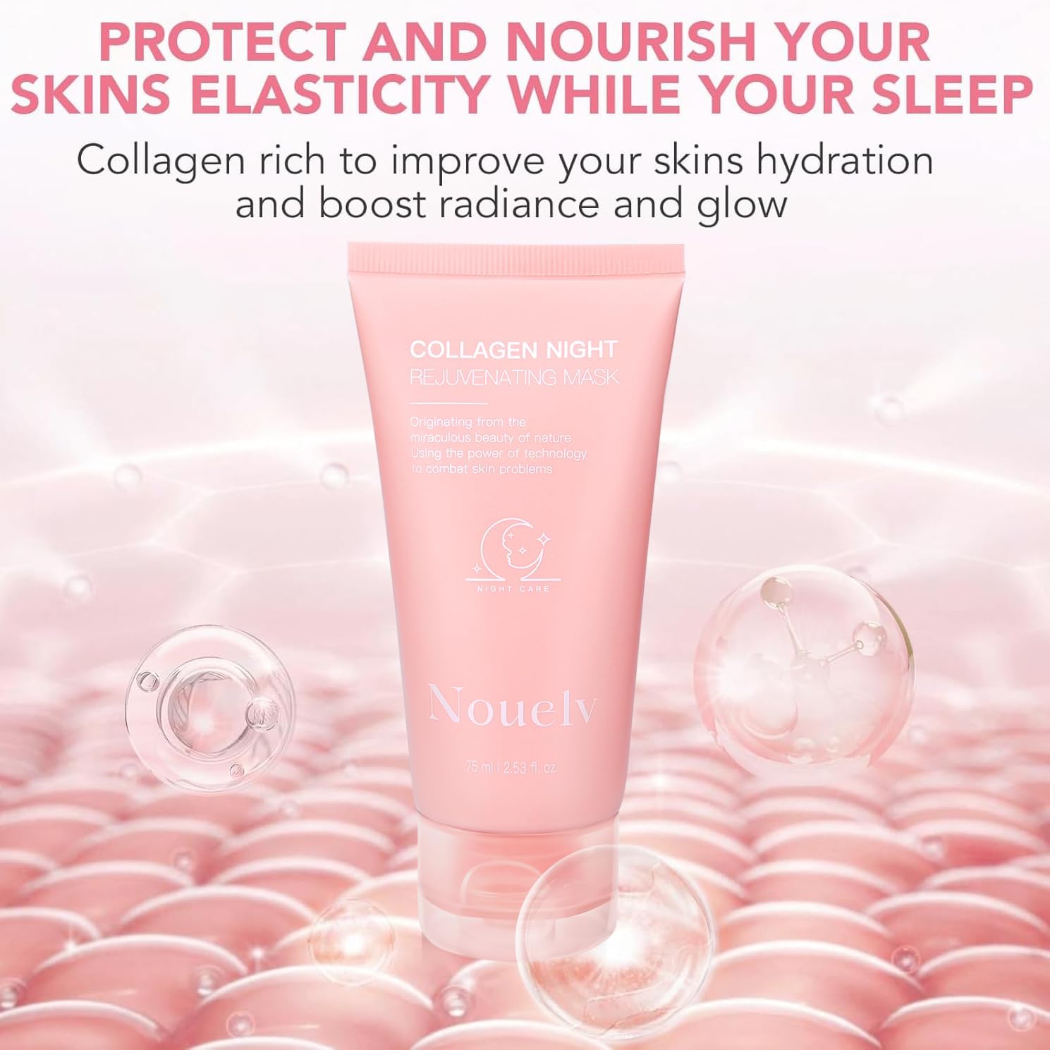 Revitalize Your Skin Overnight with Our Collagen Night Wrapping Mask - Achieve Deep Hydration, Reduced Dullness, and a Glowing Complexion