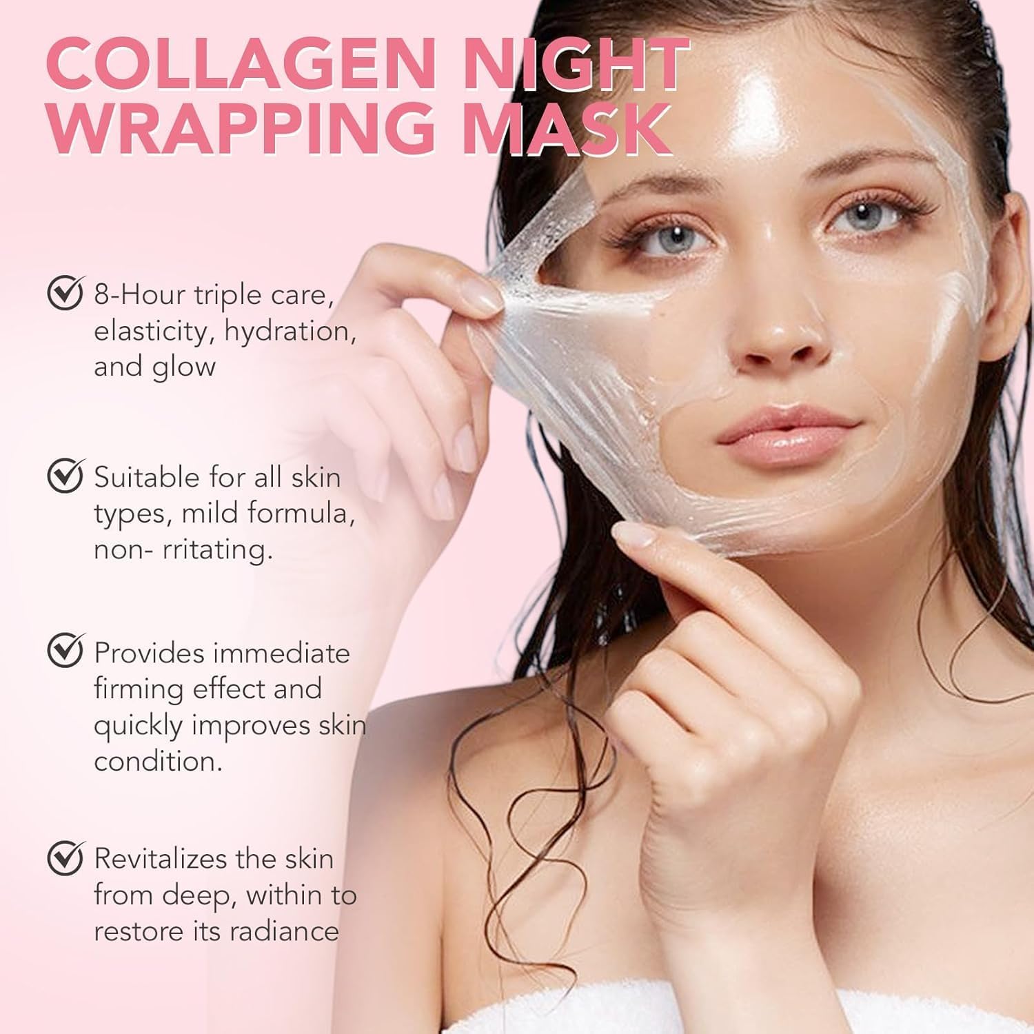 Revitalize Your Skin Overnight with Our Collagen Night Wrapping Mask - Achieve Deep Hydration, Reduced Dullness, and a Glowing Complexion