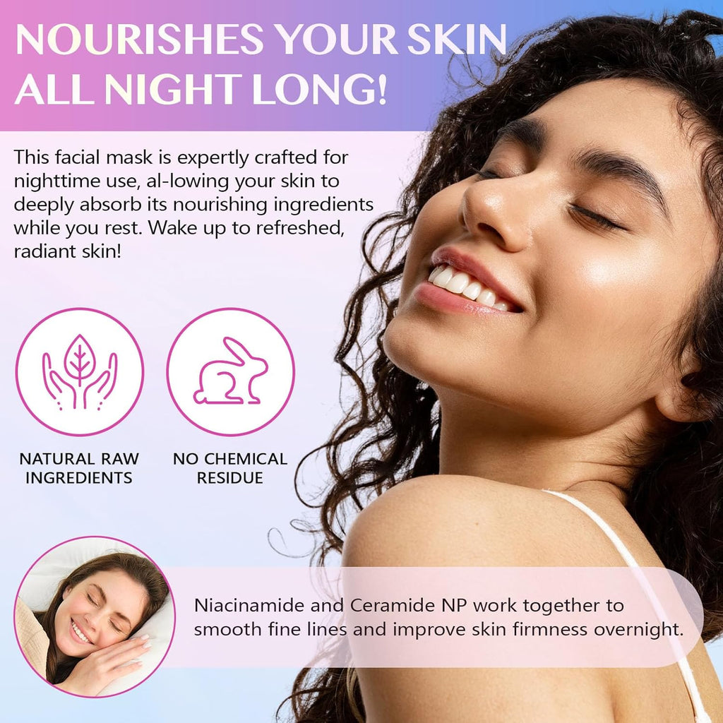 Revitalize Your Skin Overnight with Our Collagen Night Wrapping Mask - Deep Hydration, Anti-Aging Benefits & Glowing Complexion - 2PC