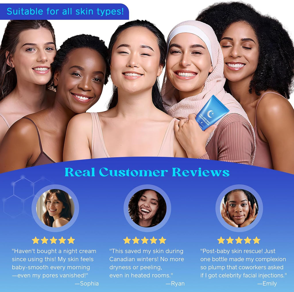 Revitalize Your Skin with Our 100ml Overnight Collagen Face Mask - Deep Hydration & Anti-Aging Treatment for Youthful Radiance