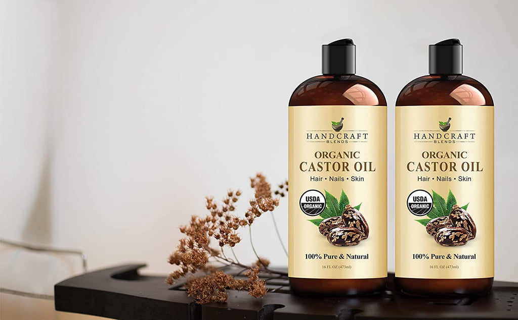 Organic Castor Oil - 16 Fl Oz - 100% Pure & Natural - Premium Carrier Oil for Hair Growth, Eyelashes & Eyebrows - Expeller-Pressed & Hexane-Free