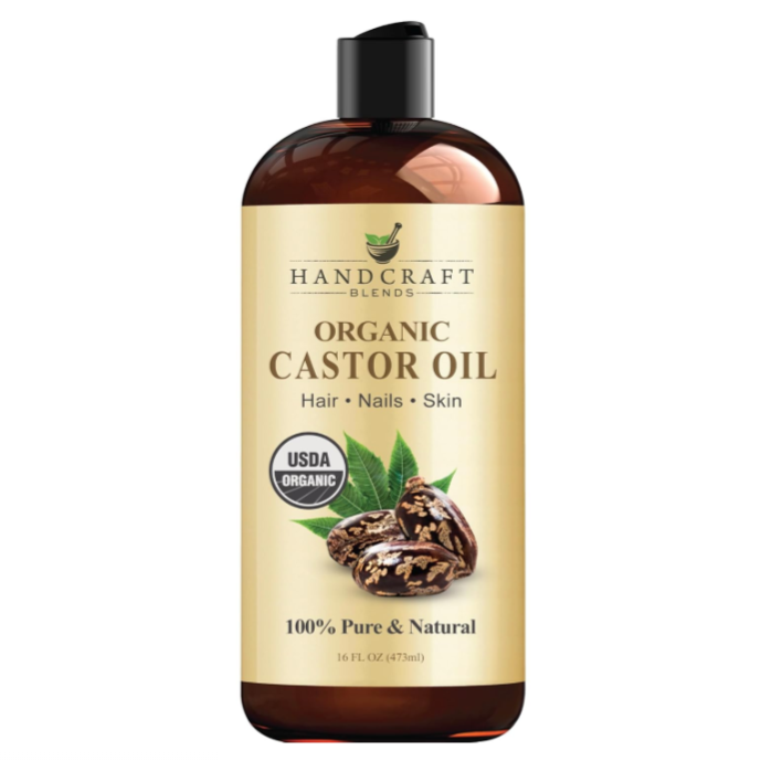 Organic Castor Oil – 100% Pure, Natural & Hexane-Free, 16 Fl Oz for Hair, Lash & Brow Growth